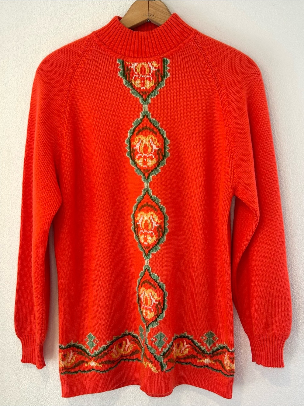 Eurosport RARE Vintage 90s Scandinavian Floral Sweater Nordic Knit Size M